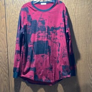 Kuegou men’s XL red and black shirt